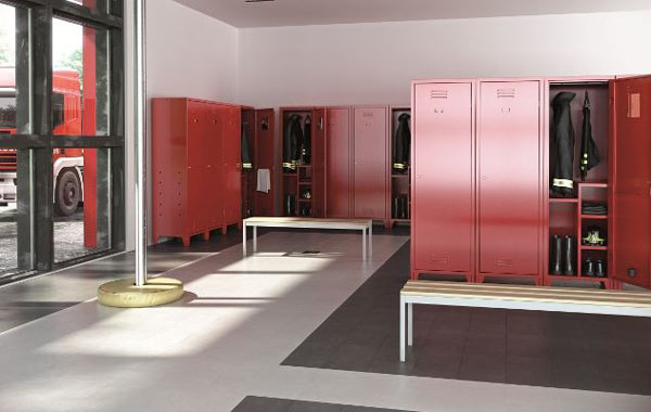 Feuerwehr-Umkleide Praxisgerechte Feuerwehr-Spinde durch langjährige Erfahrung