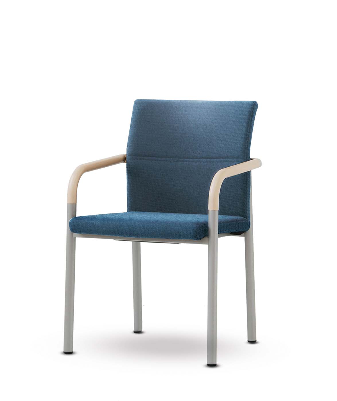 Schalenstuhl mit Armlehne Buche - ALUFORM_3