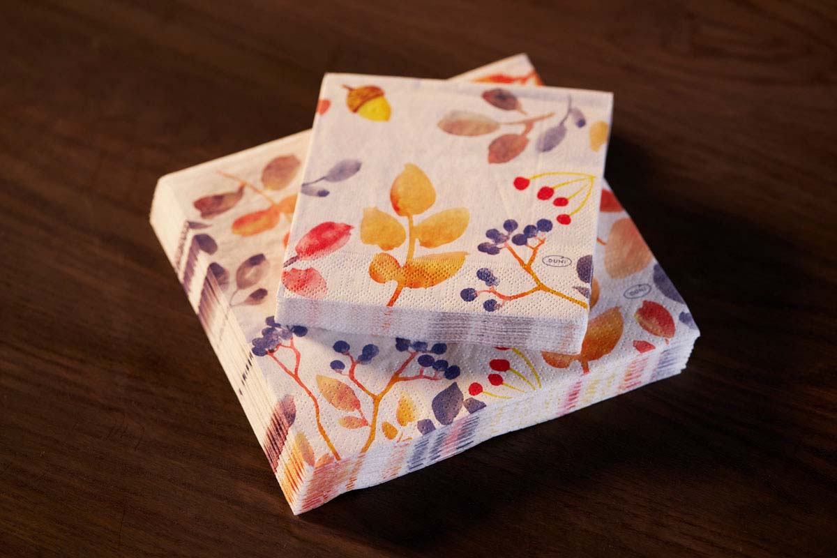 Zelltuchservietten AUTUMN GRADIENT 3-lagig, 24 x 24 cm