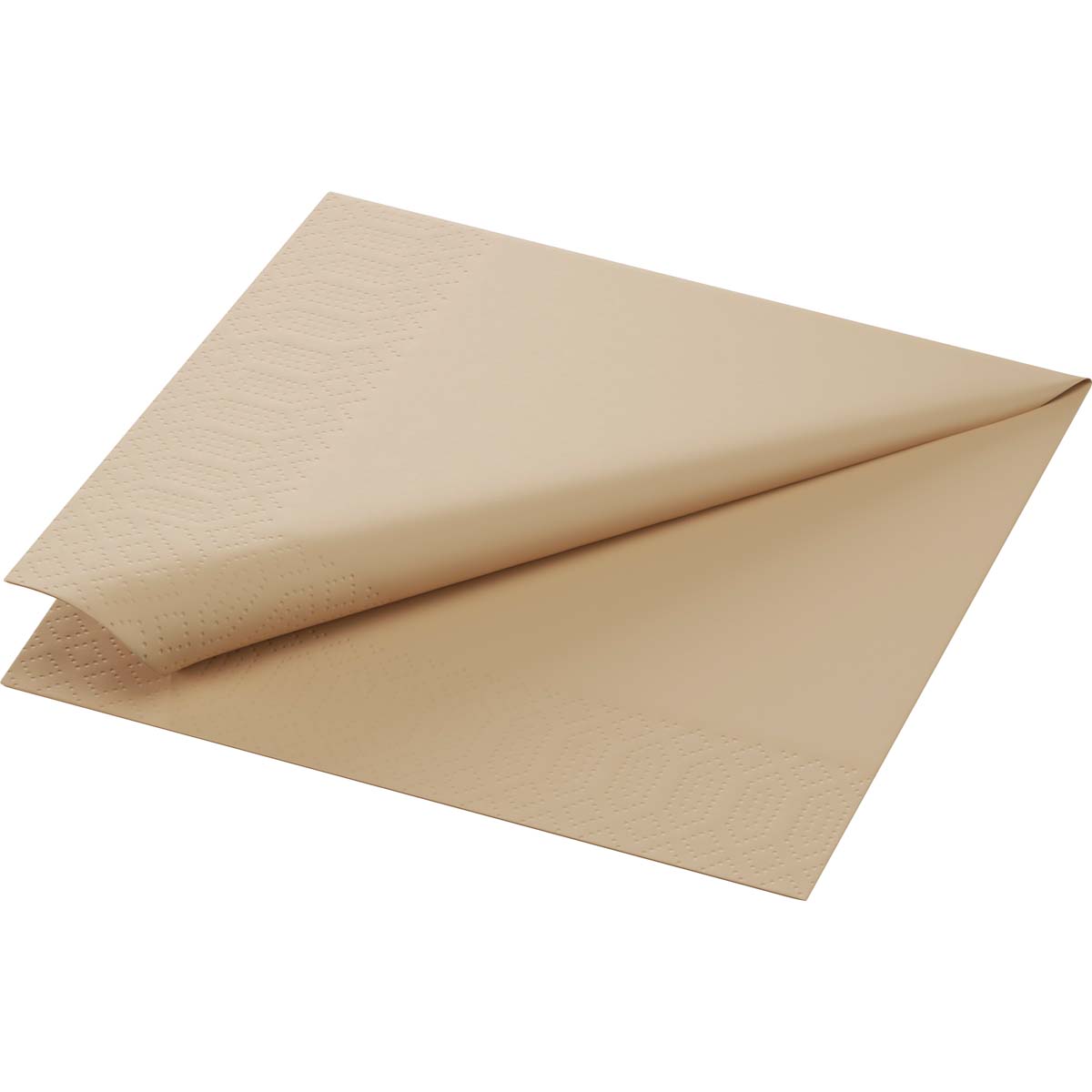 Zelltuchservietten 33 x 32 cm, 1-Lagig, Spenderfalz - Natural Brown