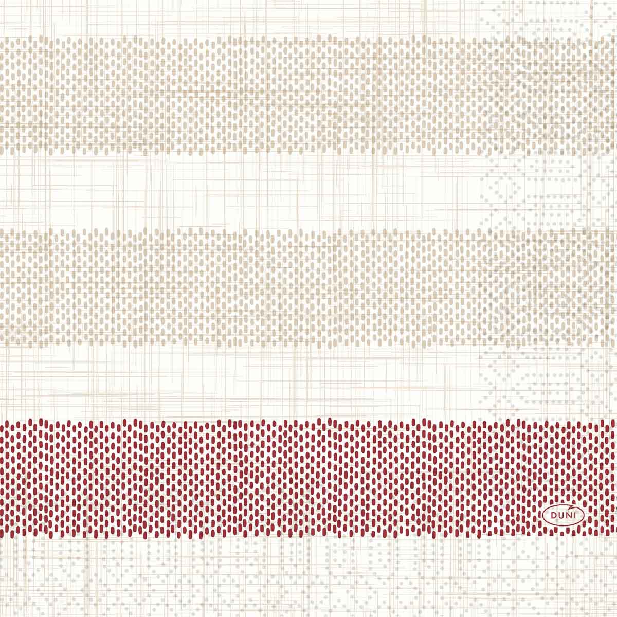 Zelltuchservietten 33 x 33cm, 3-Lagig, 1/4-Falz - Rigato bordeaux