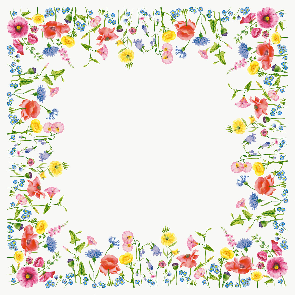 Bio-Dunicel® Mitteldecke 84 x 84 cm - Flowy Meadow