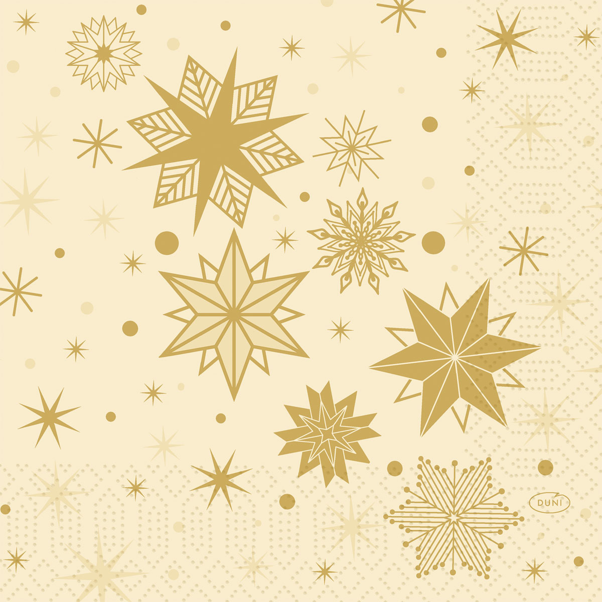 Zelltuchservietten 33 x 33cm 3-Lagig, 1/4-Falz | Stargazing Cream - Sonderpreis!
